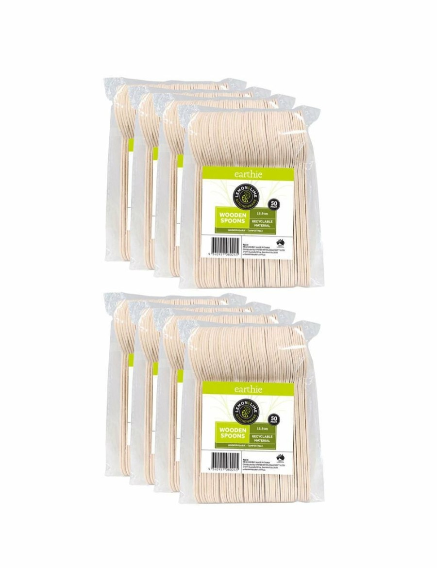 Home And Lifestyle KG Electronics Reusable Items | Lemonlime Eco Wooden Spoons 400Pk