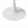 Home And Lifestyle Oikiture Tables | Oikiture 60Cm Dining Table Kitchen Swivel Marble Tulip Round Metal Leg White