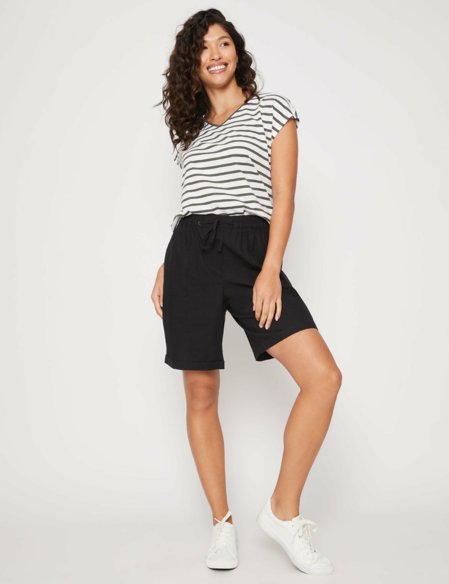 Women Millers Shorts | Millers Cotton Slub Short With Cuff