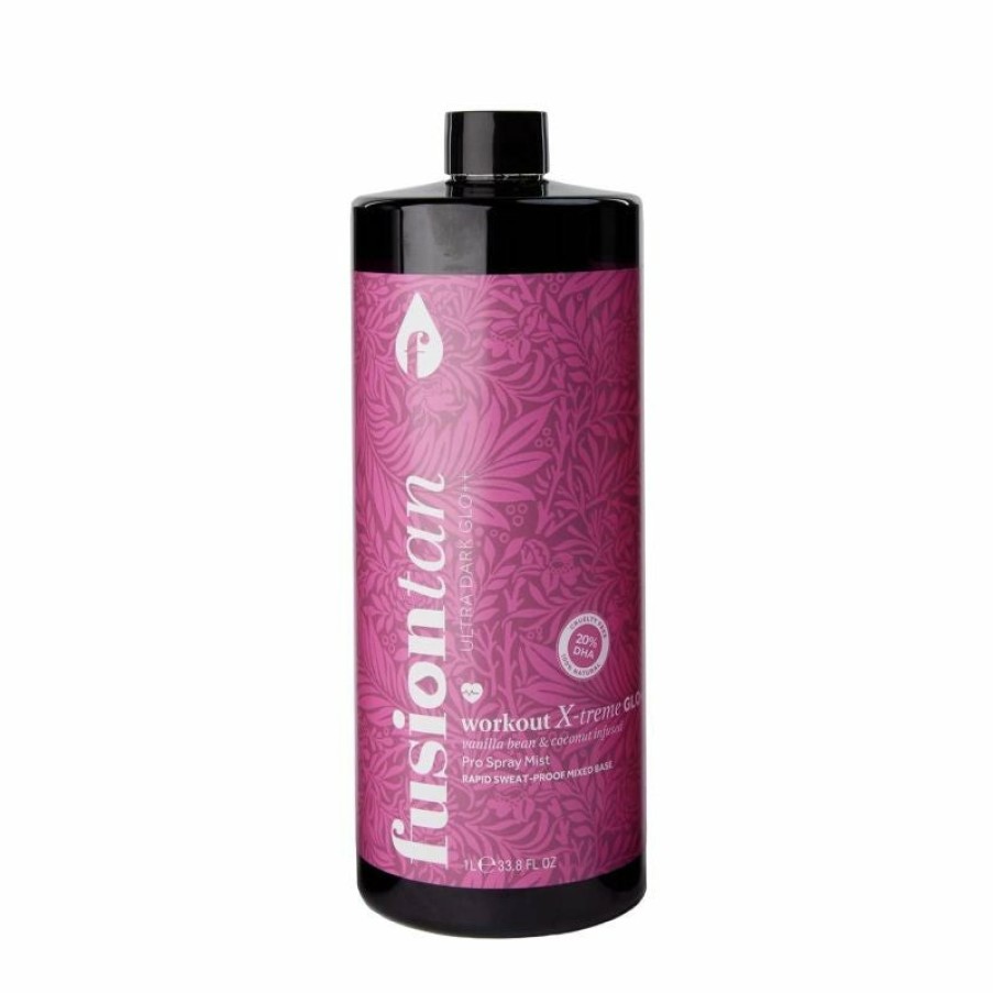 Beauty Fusion Tan Tanning | Fusion Tan Ultra Dark Workout X-Treme Glo++ 20% Pro Spray Tan Mist