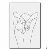 Home And Lifestyle HOD Health & Home Wall Decor | Abstract Feminine Beauty Minimalist Wall Art Unframed Canvas Print- 60X90Cm No Frame- D