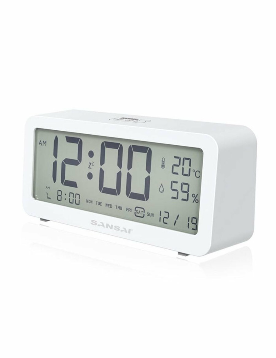 Home And Lifestyle SANSAI Clocks | Sansai Led Lcd Digital 12/24H Alarm/Snooze Clock/Date/Temperature 7" Display