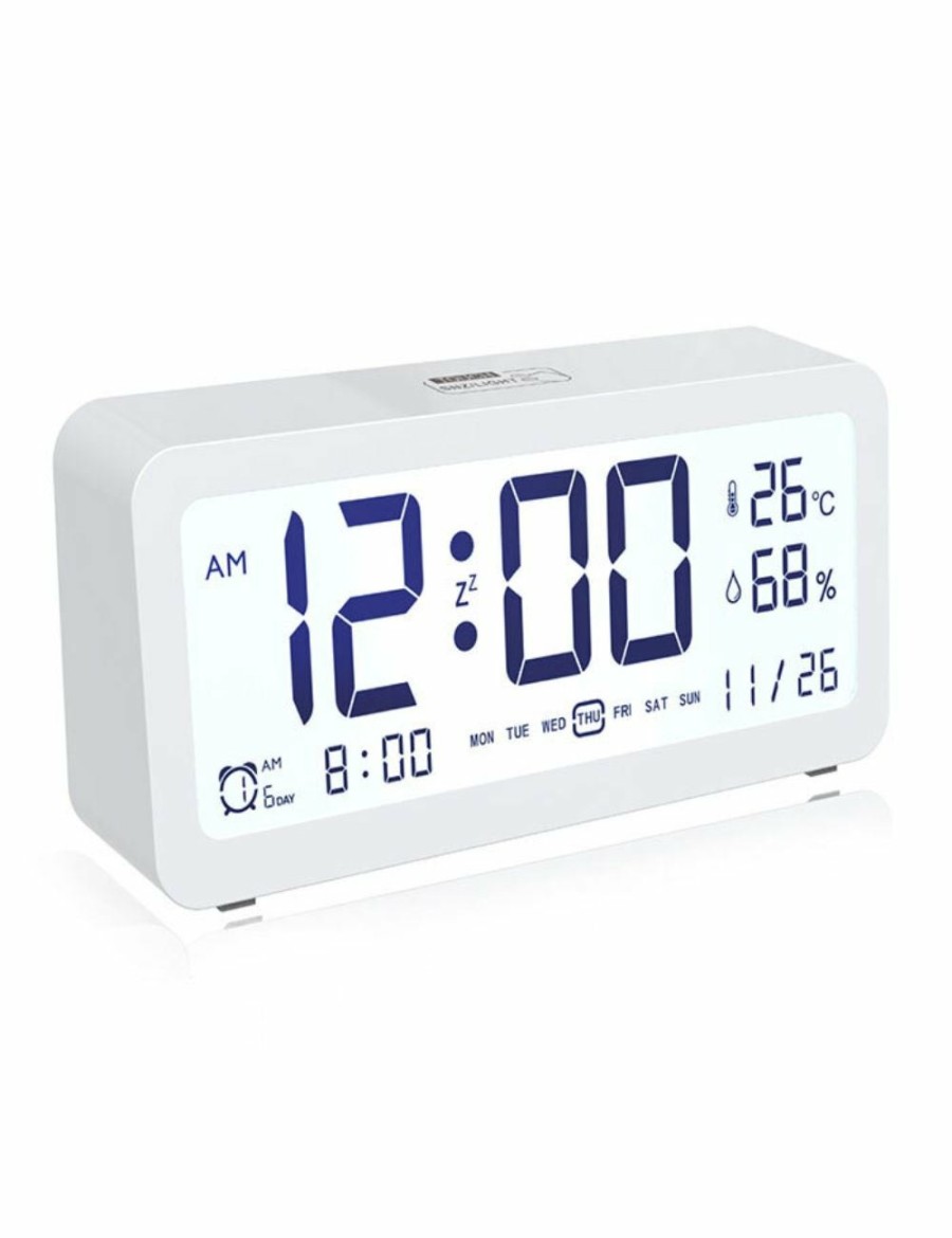 Home And Lifestyle SANSAI Clocks | Sansai Led Lcd Digital 12/24H Alarm/Snooze Clock/Date/Temperature 7" Display