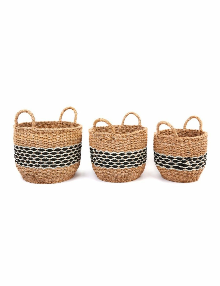 Home And Lifestyle Fab Habitat Baskets & Boxes | Fab Habitat Sadar (Set Of 3) Handmade Seagrass Basket