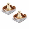 Home And Lifestyle Soga Pet Beds | Soga 2X Silver Dual-Purpose Cushion Nest Cat Dog Bed Warm Plush Kennel Mat Pet Home Travel Essentials