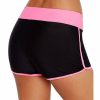 Women Fashion Boutique Swim Shorts | Contrast Pink Trim Swim Board Shorts