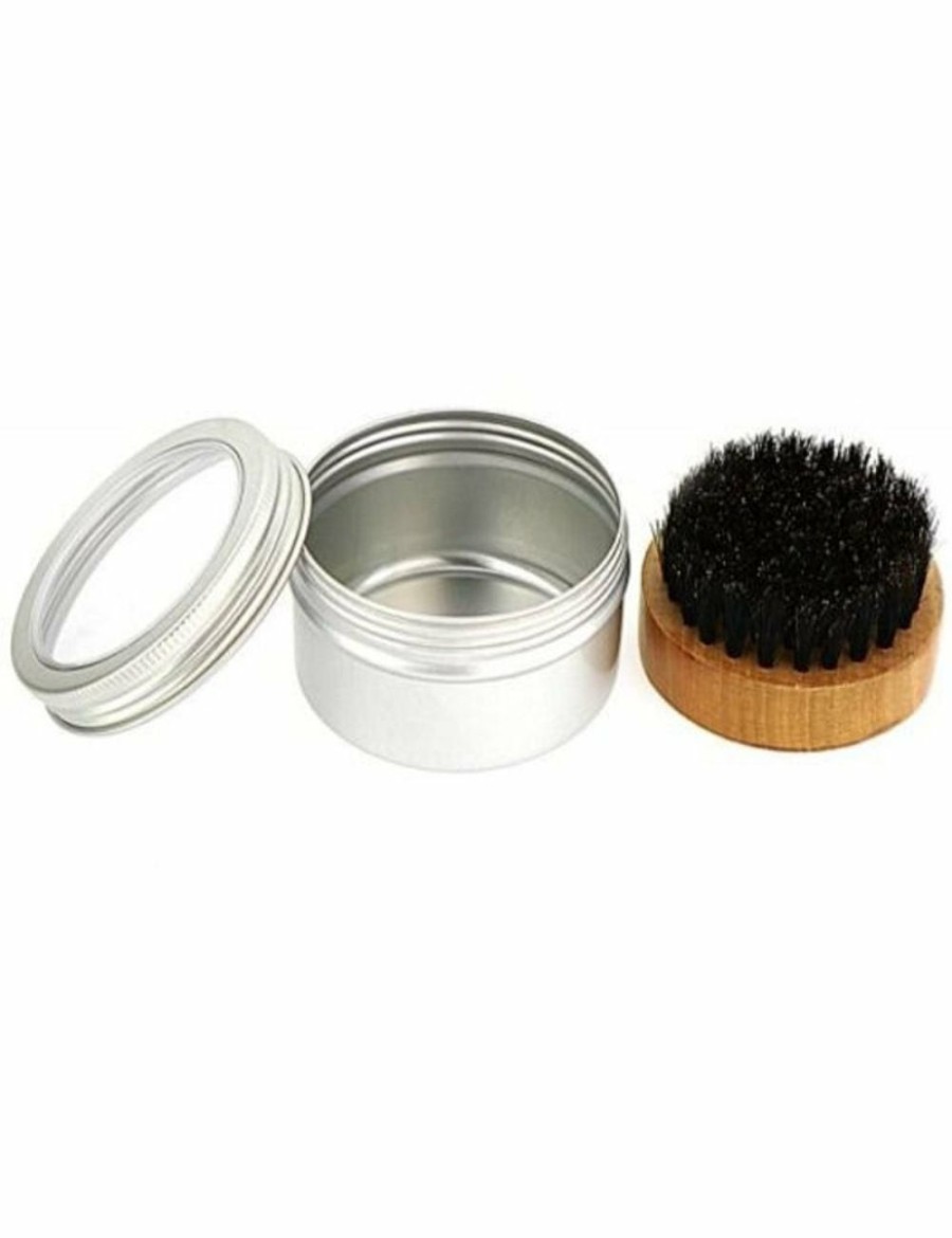 Beauty HOD Health & Home | Ymh37185 Beard Brush With Containing Storage Box Set- Silver