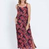 Women Millers Sleeveless Dresses | Millers Sleeveless Overlay Crinkle Leaf Maxi Dress