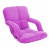 Home And Lifestyle Soga Recliners | Soga Foldable Lounge Cushion Adjustable Floor Lazy Recliner Chair With Armrest Purple