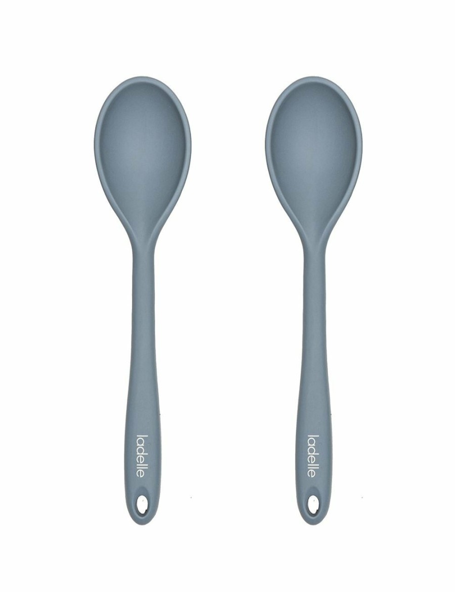 Home And Lifestyle LADELLE Cooking Utensils | 2X Ladelle Craft Blue Kitchenware Silicone Spoon Cooking/Serving Utensil 28X6Cm