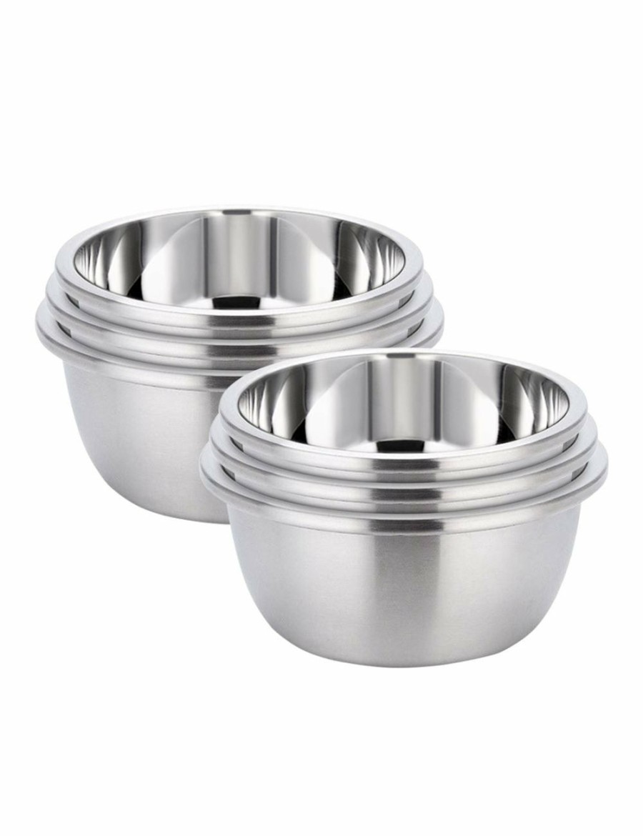 Home And Lifestyle Soga Storage & Organization | Soga 2X 3Pcs Deepen Polished Stainless Steel Stackable Baking Washing Mixing Bowls Set Food Storage Basin