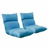 Home And Lifestyle Soga Recliners | Soga 2X Lounge Floor Recliner Adjustable Lazy Sofa Bed Folding Game Chair Blue