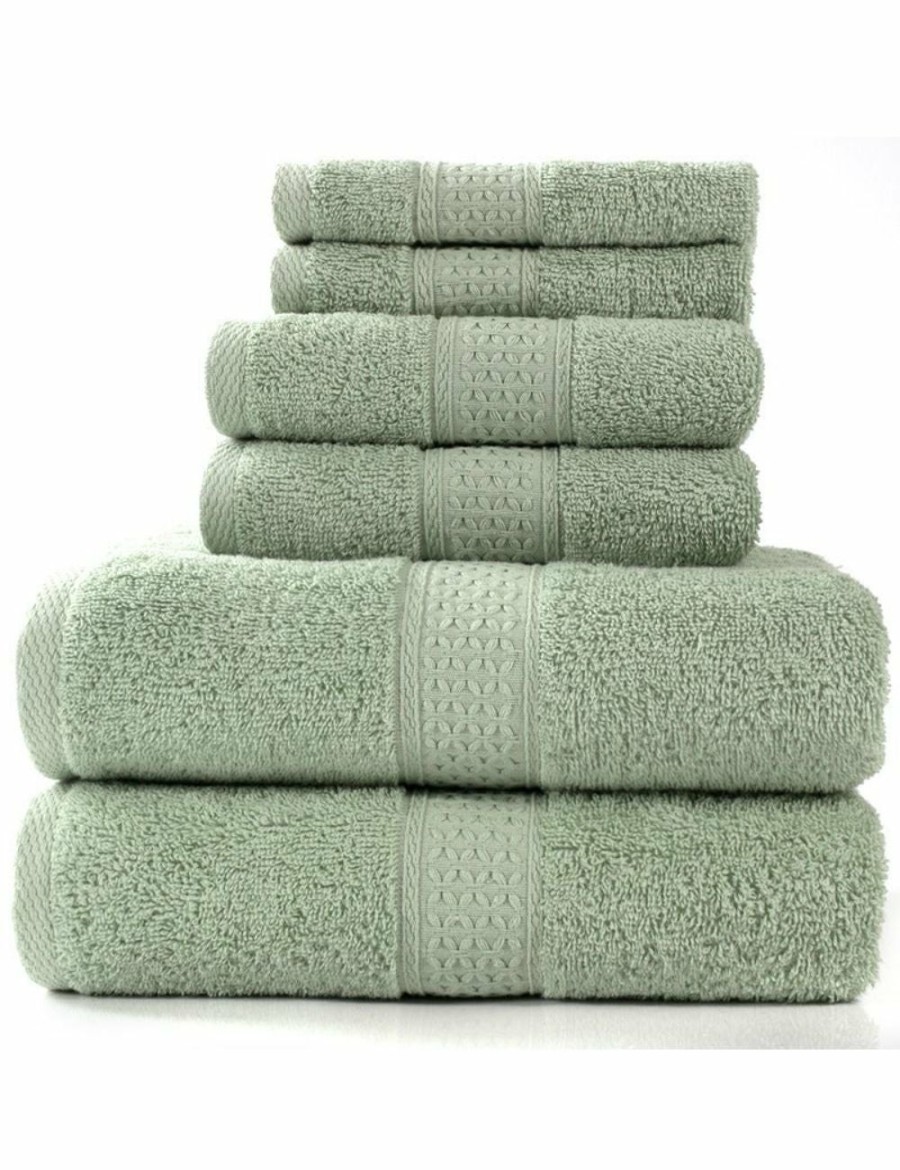 Home And Lifestyle HOD Health & Home Face Washers | 6 Piece Towel Sets Bath Towel Face Towel Hand Towel Ver 1