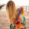 Women Linen Connections Cover-Ups | Silk Kaftan,Silk Floral Print Beach Coverup,Womens Silk Kaftan,Full Length Silk Caftan,Silk Resort Wear For Women,Long Silk Dress, 004