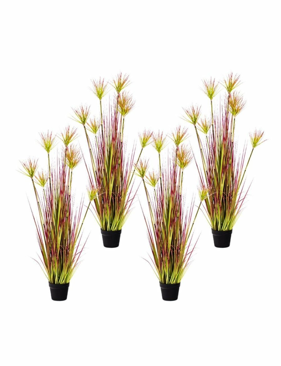 Home And Lifestyle Soga Artifical Plants | Soga 4X 120Cm Green Artificial Indoor Potted Papyrus Plant Tree Fake Simulation Decorative