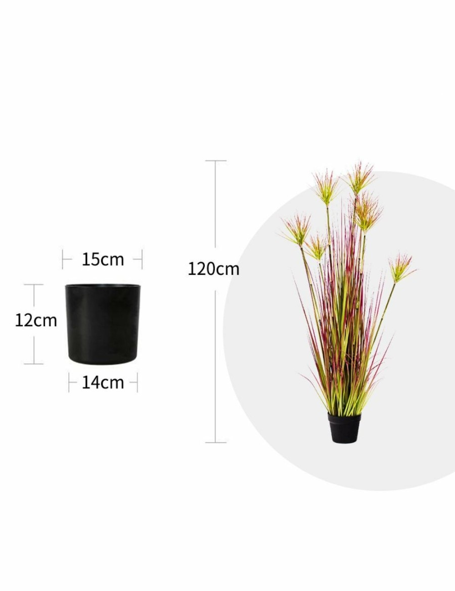 Home And Lifestyle Soga Artifical Plants | Soga 4X 120Cm Green Artificial Indoor Potted Papyrus Plant Tree Fake Simulation Decorative