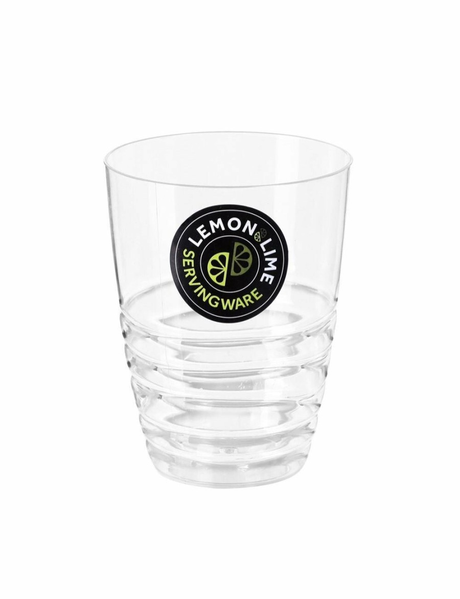 Home And Lifestyle LEMON AND LIME Barware | 6X Lemon & Lime Wave Deco 500Ml Tumbler Water/Juice Drink Party/Picnic Cup Asst