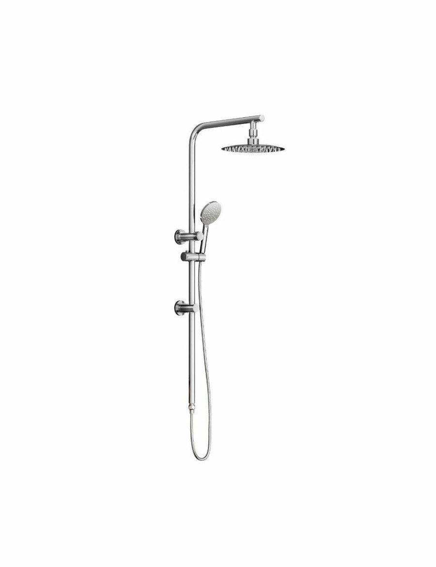 Home And Lifestyle Welba Bathroom Fixtures | Welba 250Mm Rain Shower Head Set Round Handheld With Shower Mixer Tap Black