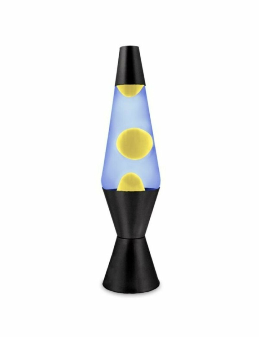 Home And Lifestyle UNBRANDED Lamps | Blue/Yellow Wax Liquid Lava Lamp Party Retro Night Light Decor Light Black 37Cm