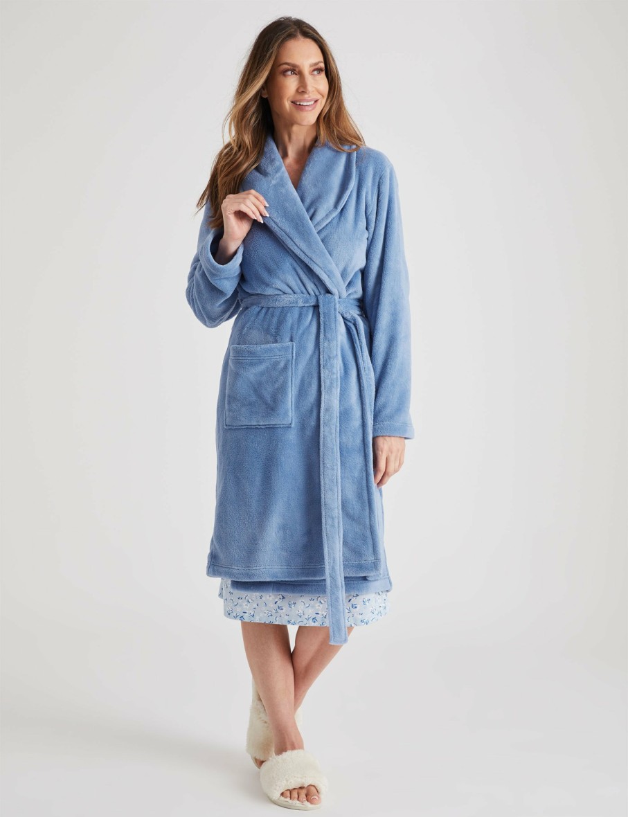 Women Millers Robes | Millers Long Sleeve Coral Fleecy Robe