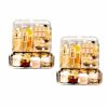 Beauty Soga | Soga 2X Transparent Cosmetic Storage Box Clear Makeup Skincare Holder With Lid Drawers Waterproof Dustproof Organiser