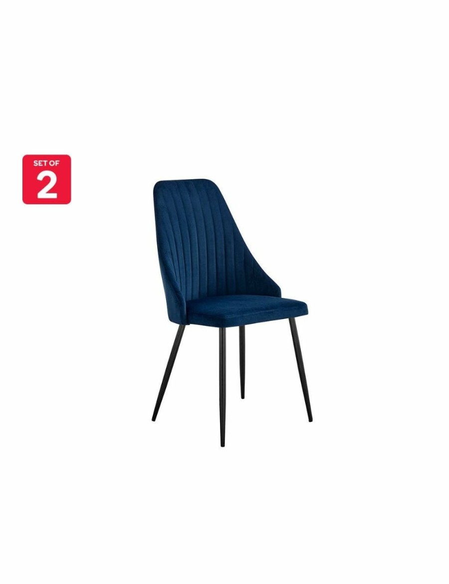 Home And Lifestyle NNEKGE Chairs | Nnekge Lucca Set Of 2 Dining Chairs (Navy)