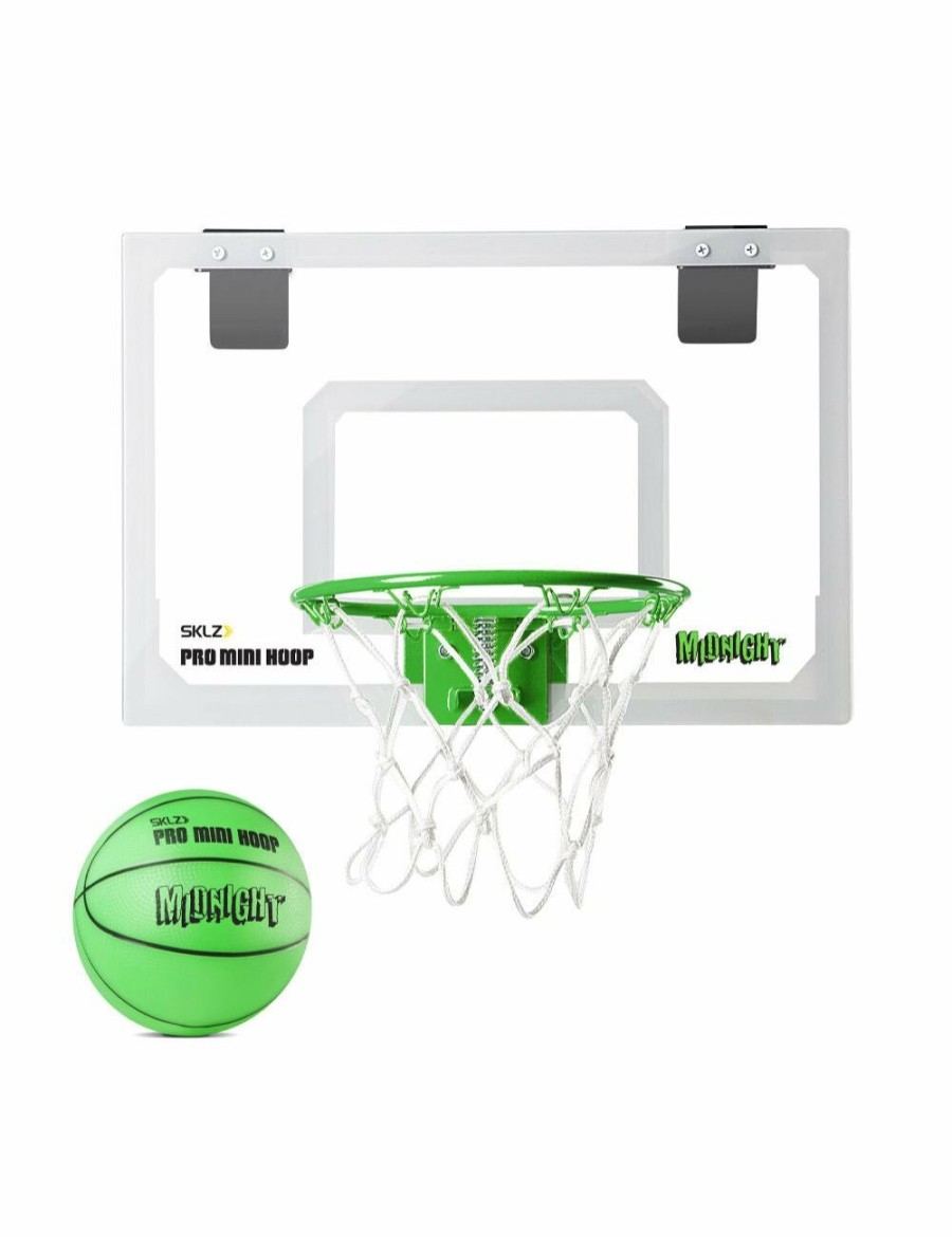 Sport & Fitness SKLZ Basketball | Sklz 45.72 X 30.48Cm Pro Mini Basketball Hoop Midnight Glow In The Dark W/ Ball