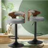 Home And Lifestyle Oikiture Bar Stools | Oikiture Bar Stools Kitchen Gas Lift Swivel Chairs Stool Wooden Barstool Grey X2