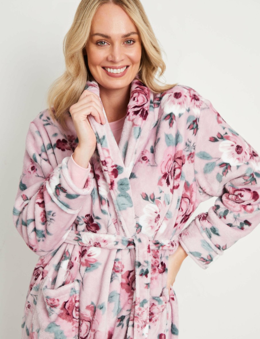 Women Rivers Robes | Rivers Printed Tie Robe Long