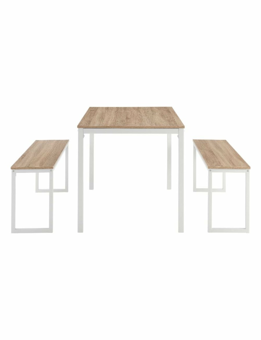 Home And Lifestyle NNEKGE Dining Sets | Nnekge Sebastian 3 Piece Dining Set (Oak White)