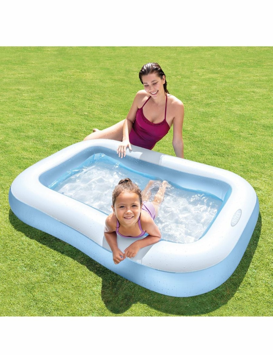 Outdoors KG Electronics | Intex 166 X 100Cm Rectangular Inflatable Kids Swimming Pool