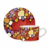 Home And Lifestyle ASHDENE Tea & Coffee | Ashdene Puli Puli Graphite Drinking Cup & Saucer Tea Set 250Ml New Bone China