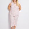 Women Autograph Pyjamas | Autograph Woven Crop Sleeveless Pyjama Set