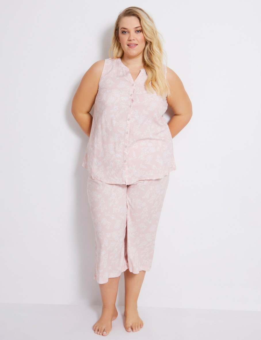 Women Autograph Pyjamas | Autograph Woven Crop Sleeveless Pyjama Set