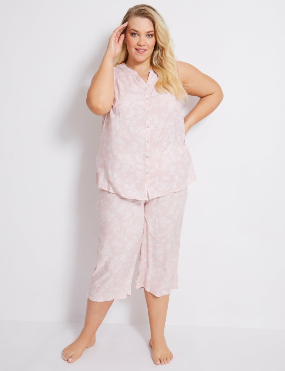 Women Autograph Pyjamas | Autograph Woven Crop Sleeveless Pyjama Set