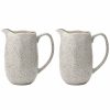 Home And Lifestyle LADELLE Jugs & Carafes | 2X Ladelle Artisan 11.8Cm Water/Juice/Beverage Porcelain 1350Ml Jug Pitcher Grey