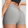 Women Fashion Boutique Active Bottoms | Gray High Waist Butt Lift Sport Gym Workout Training Running Shorts