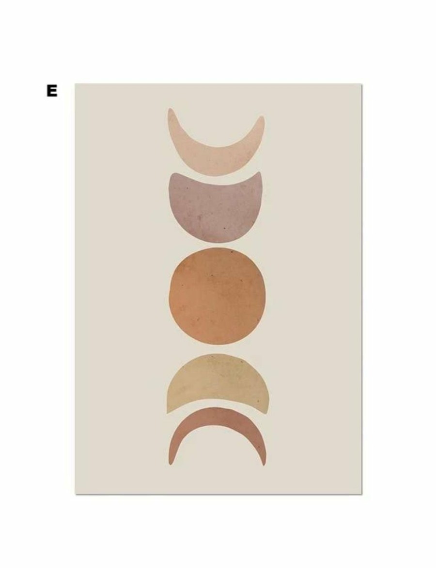 Home And Lifestyle HOD Health & Home Wall Decor | Celestial Canvas Abstract Lanscape Sun And Moon Prints - 20X25Cm - E