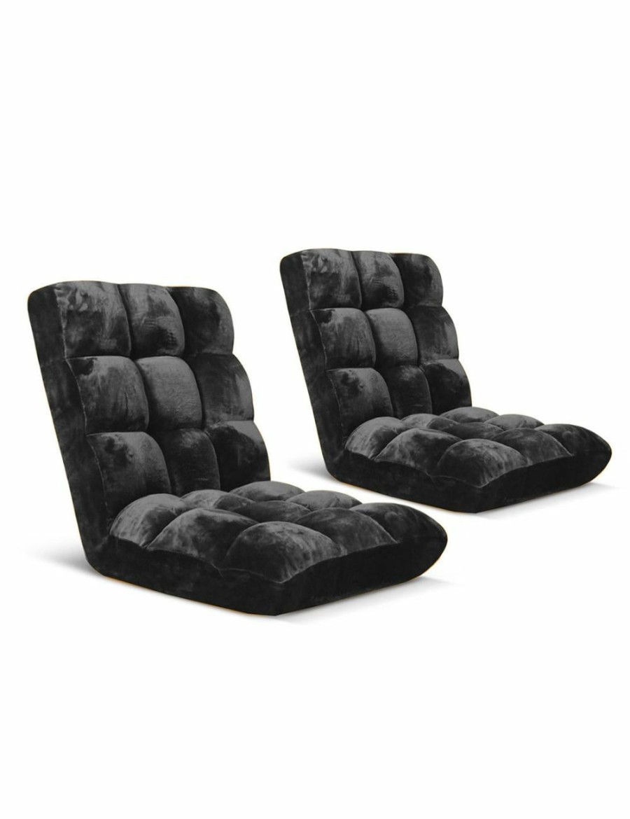 Home And Lifestyle Soga Recliners | Soga Floor Recliner Folding Lounge Sofa Futon Couch Folding Chair Cushion Black