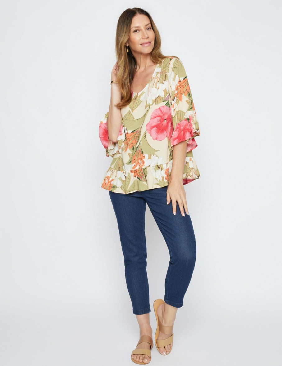 Women Millers Shirts & Blouses | Millers 3/4 Sleeve Frill Hem Blouse