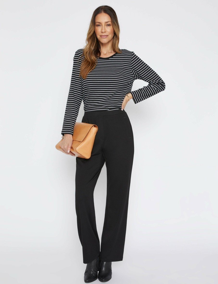 Women Millers Pants | Millers Full Length Pocket Detail Ponte Lounger Straight Leg Pant