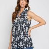 Women Millers Singlets & Tanks | Millers Sleeveless Button Through Collared Shirt