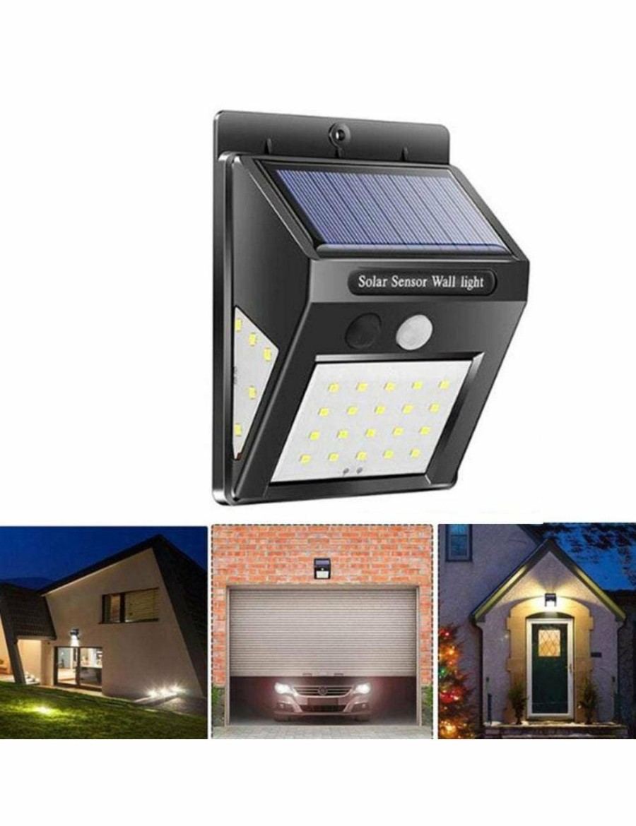 Home And Lifestyle HOD Health & Home Wall Lights | Wall Lights 30 Leds Solar Sensor Wall Light Waterproof Wall Mounted Sensing Light - Standard