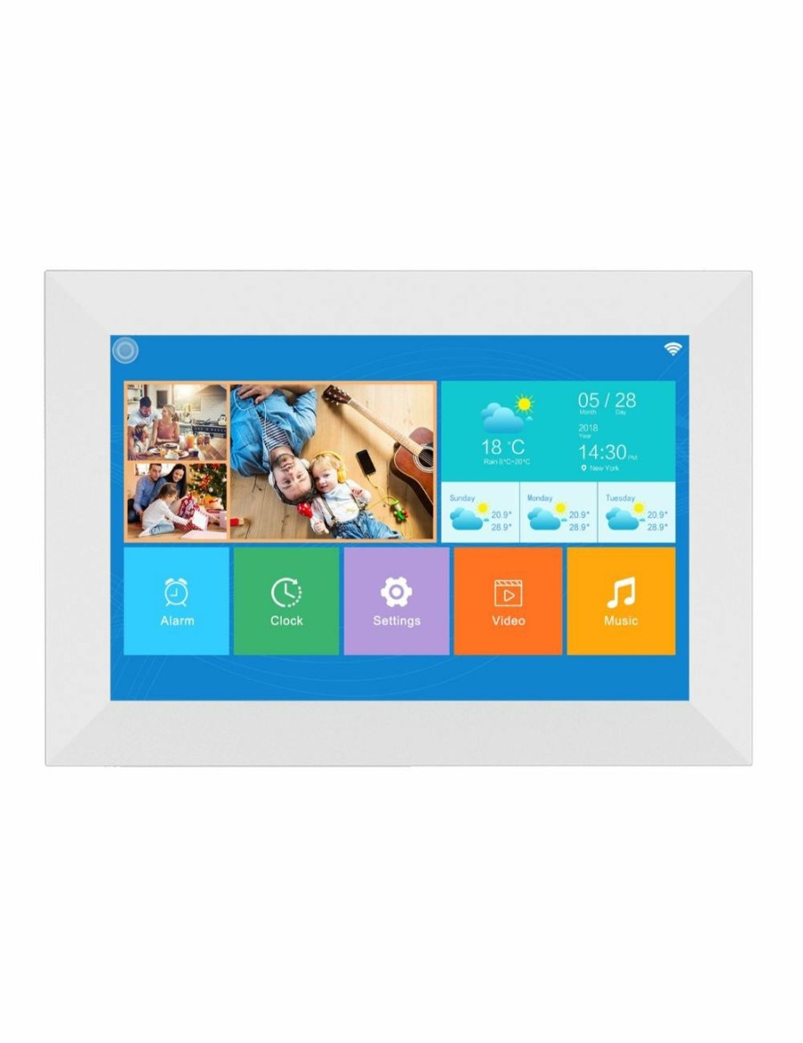 Home And Lifestyle TODO Photo Frames | 10.1" Wifi Digital Photo Frame Mobile App 16Gb Memory Touch Screen Multimedia Player Black