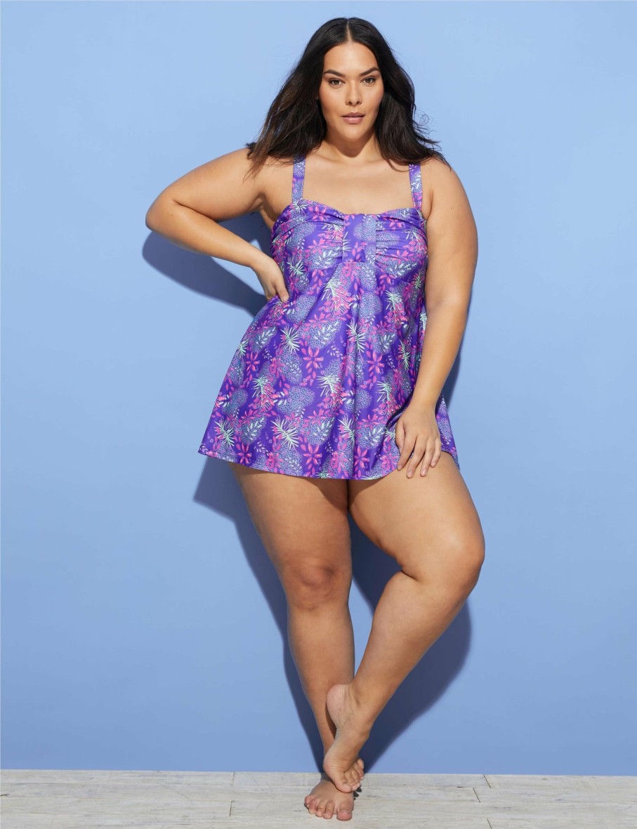 Women Autograph Swimdress | Autograph Rouched Front Swim Dress