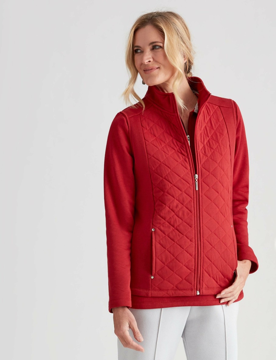 Women NoniB Puffers | Quilted Fleece Vest