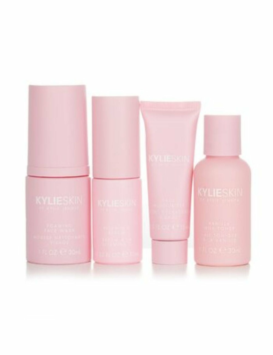 Beauty Kylie Skin Toners | Kylie Skin - 4-Piece Mini Set: Foaming Face Wash 30Ml + Face Moisturizer 15Ml + Vitamin C Serum 10Ml + Vanilla Milk Toner 30Ml 4Pcs