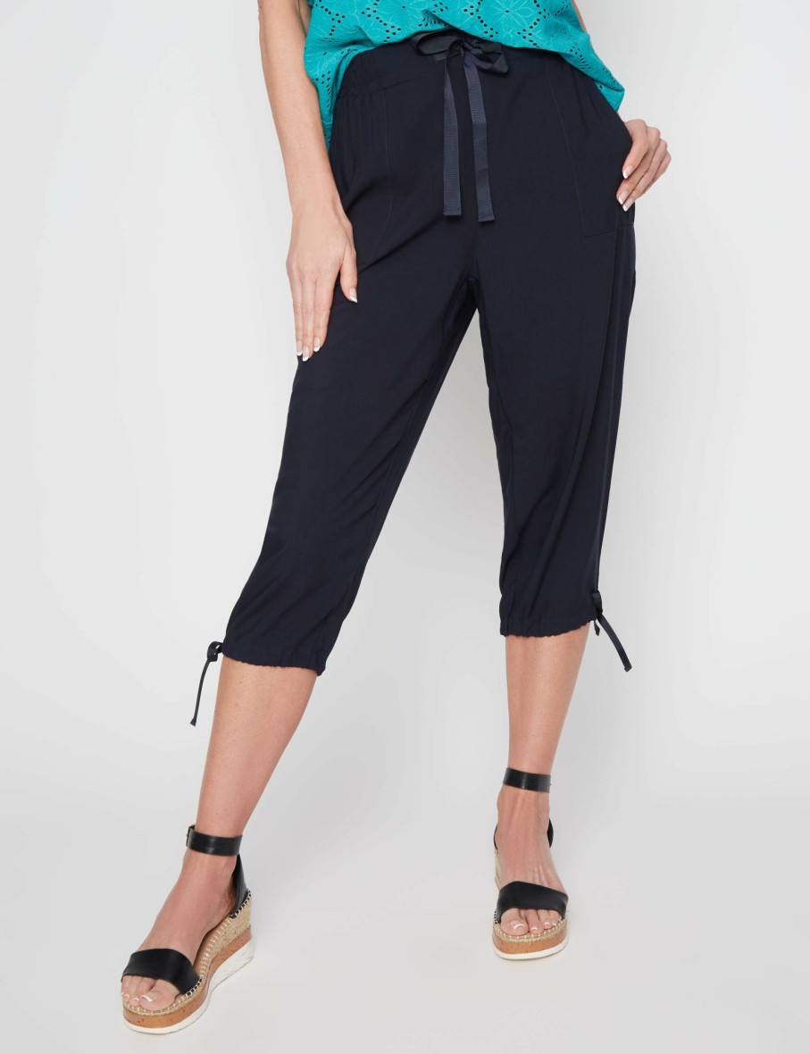 Women Millers Crops & Capris | Millers Crop Length Drawcord Waist And Hem Rayon Pant