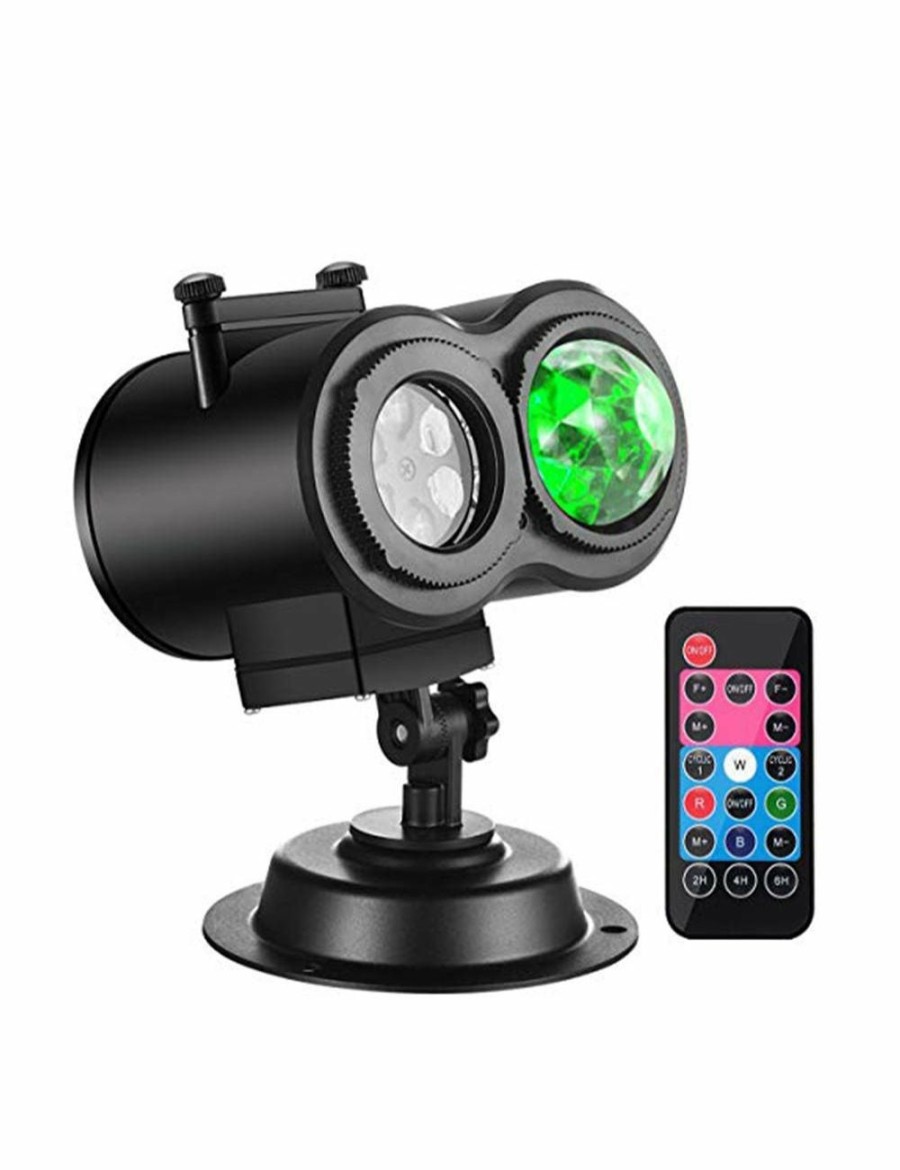 Outdoors Mega Deal Warehouse | 2 In 1 Christmas Holiday Projector Lights With Ocean Wave Light - 16 Film Options