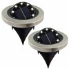 Outdoors 25TH HOUR | 2Pc 25Th Hour Stainless Steel Outdoor Solar Powered Swivel Stake Path Light Ip44